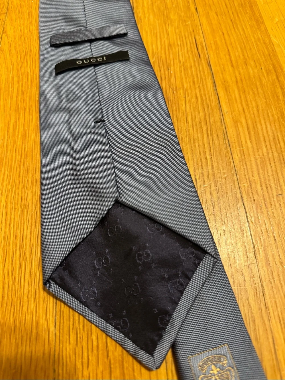 Gucci Solid Navy Silk Tie
